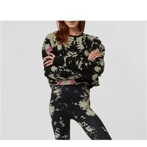 Noli brand Tie dye print style cropped sweatshirt